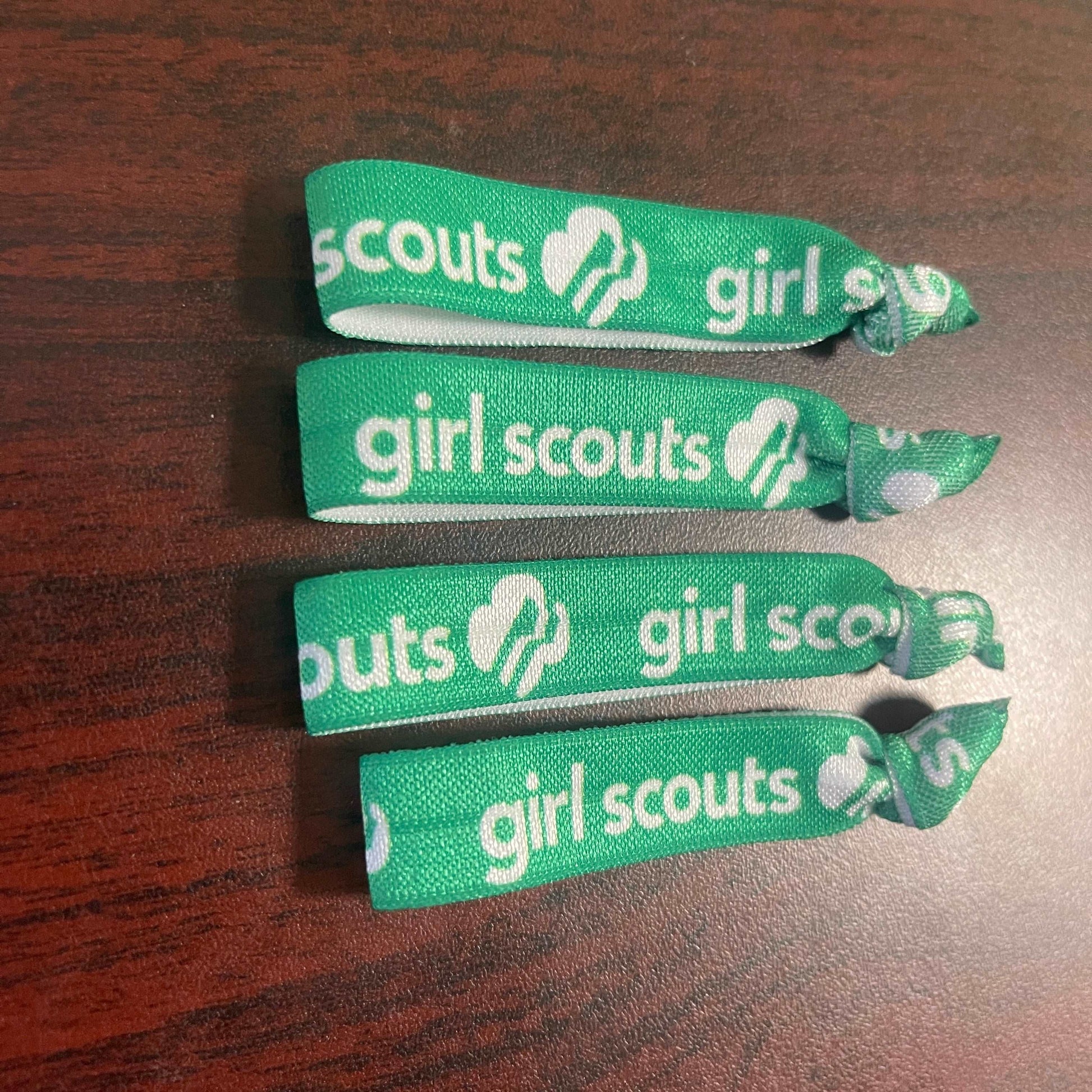 Green Girl Scout Hair tie