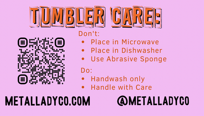 Tumbler Care Instructions