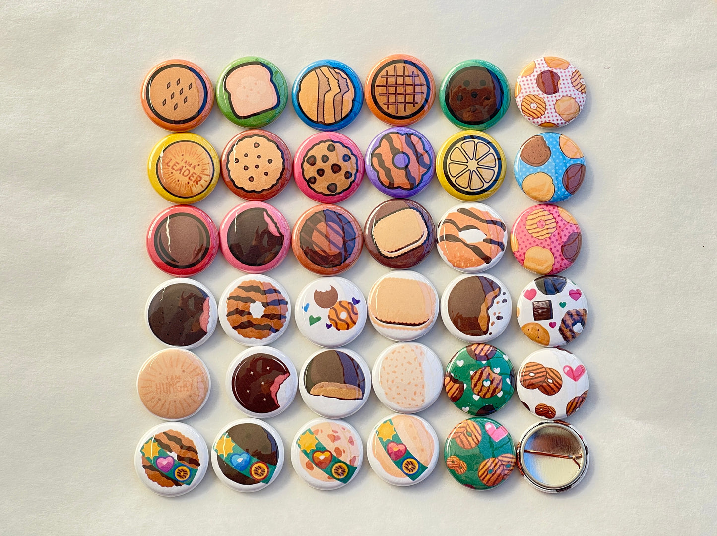 35 piece Girl Scout Cookie 1 inch pinback button set