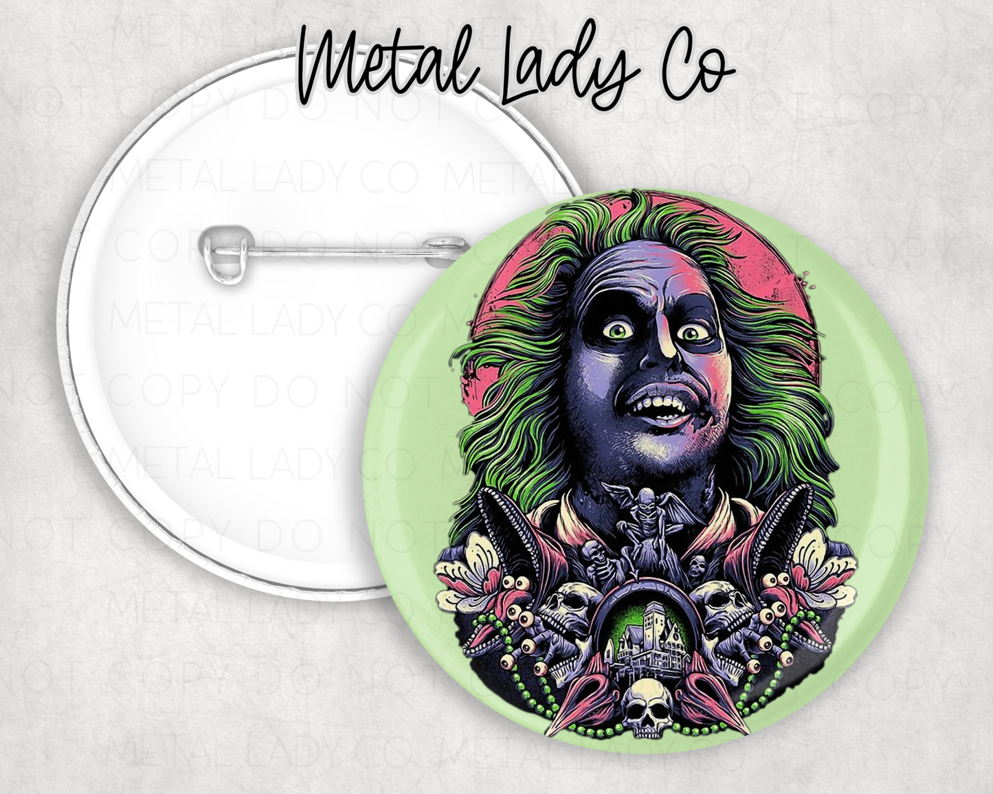 Beetlejuice Pinback Button