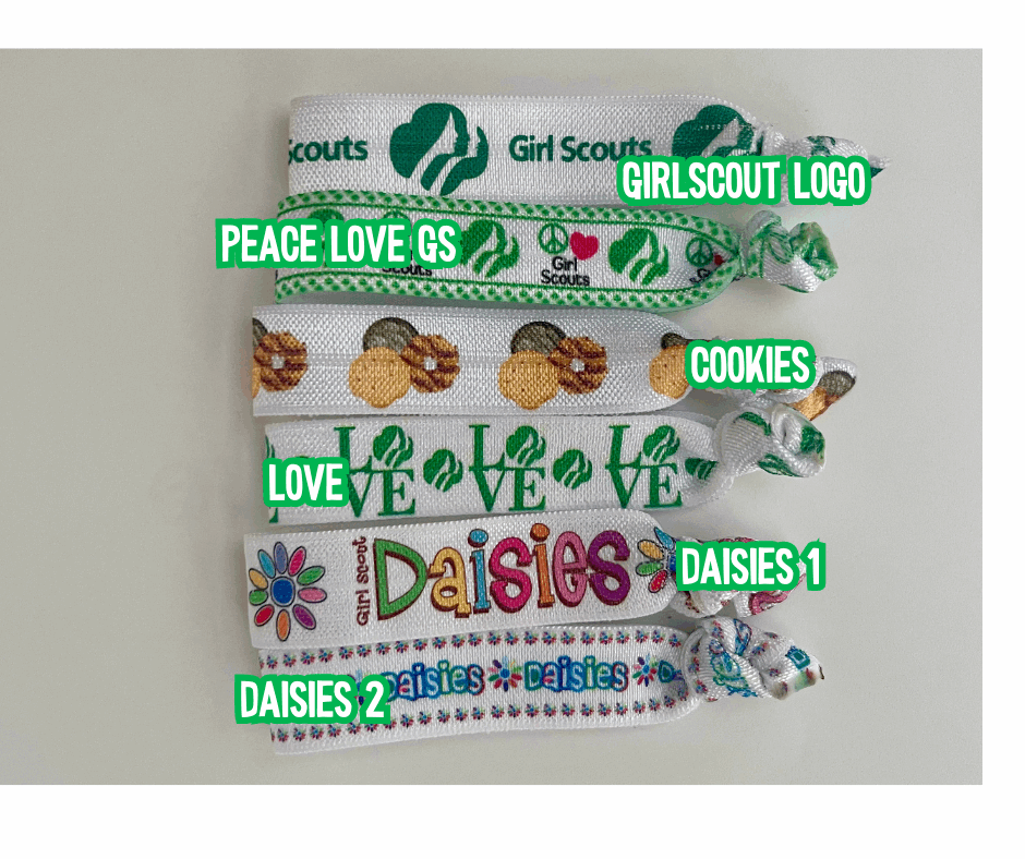 Green Girl Scout Hair tie