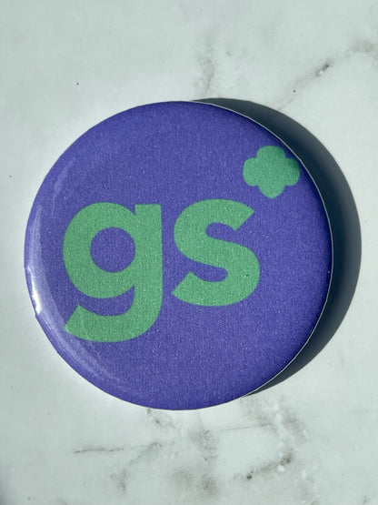 Purple girl scout logo pin