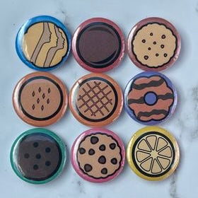 1 inch 9 Pack Girl Scout Cookie Pinback Buttons