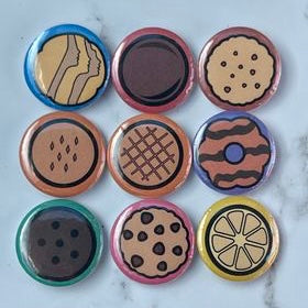 Girl Scout Cookie 9 pack 1 inch Pinback Buttons