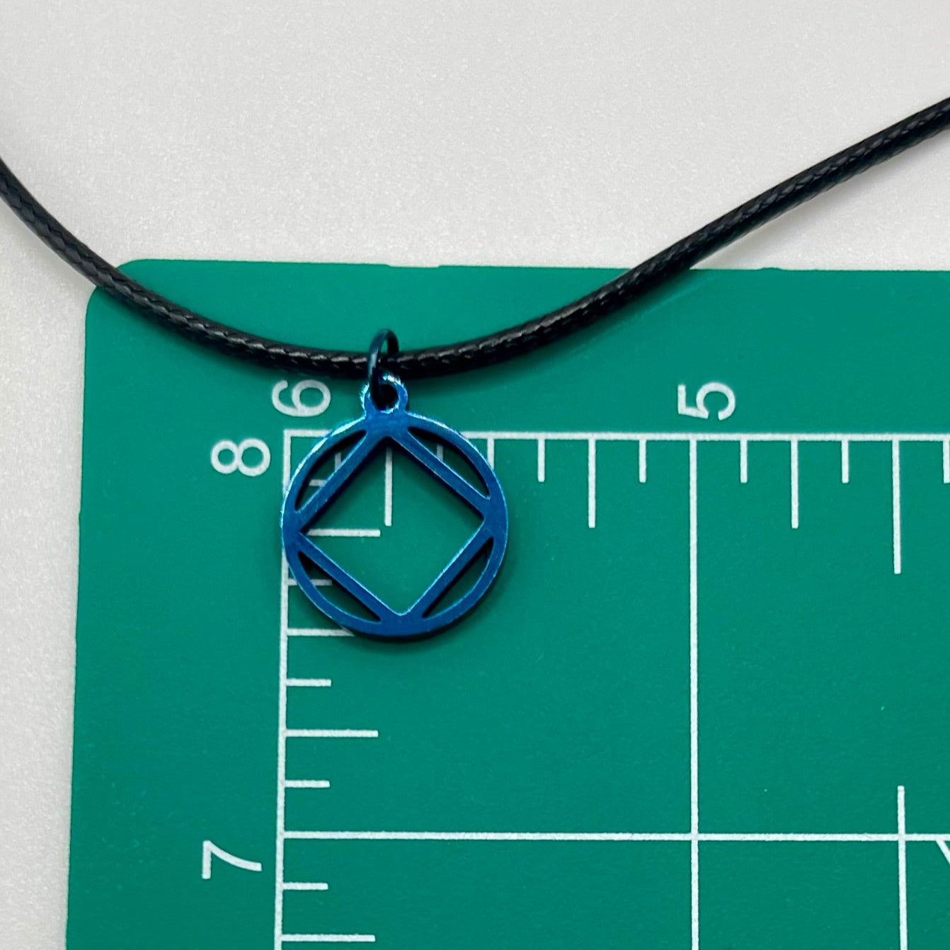 Blue NA Charm Necklace