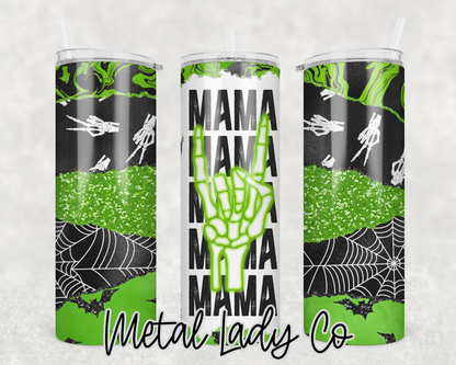 MAMA Skeleton lime green