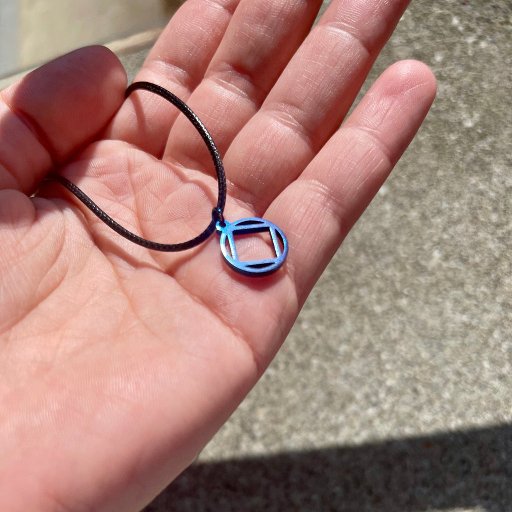 Blue NA Charm Necklace