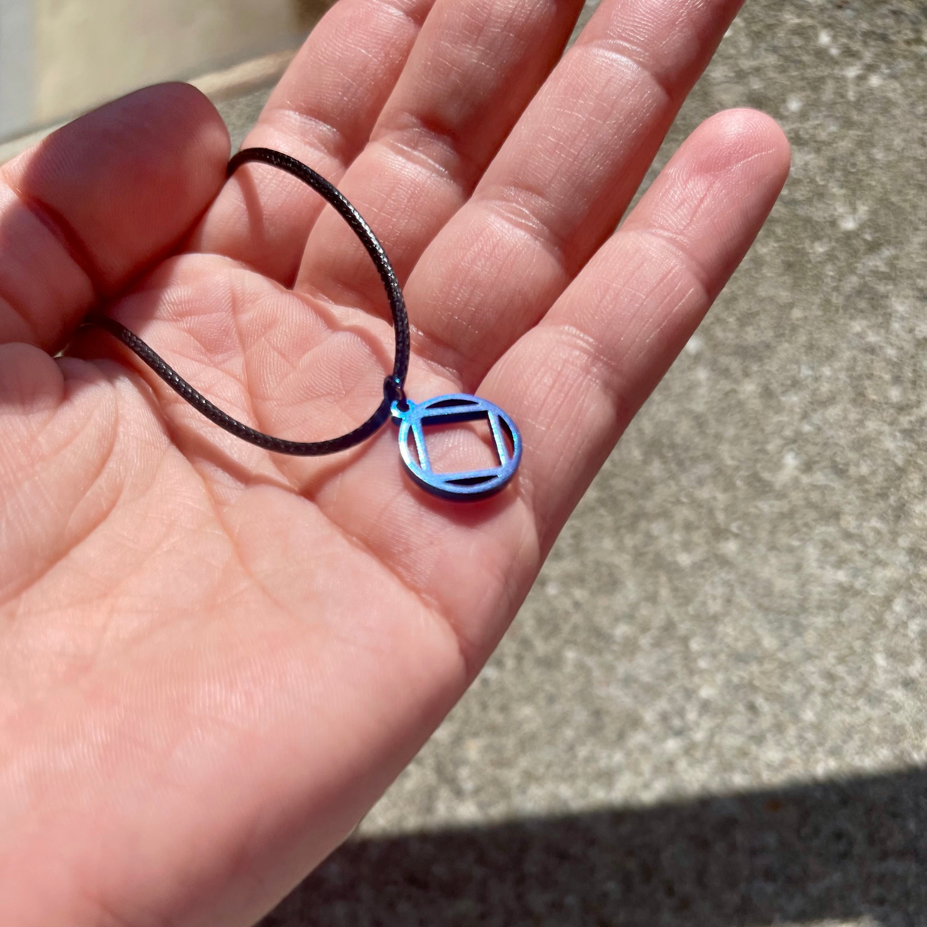 Blue NA Charm Necklace