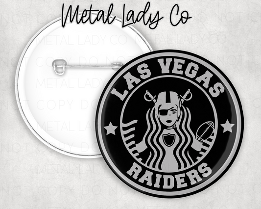 Las Vegas Raiders 2.2 inch pinback button