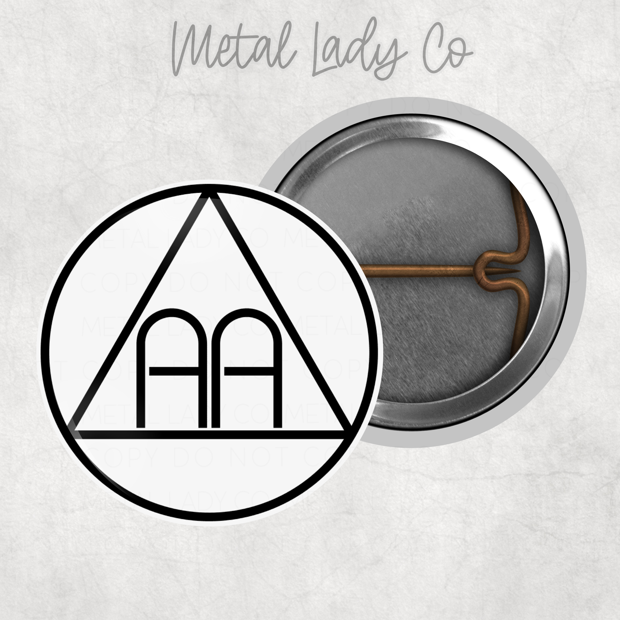 Alcoholic Anonymous - AA Symbol pin or magnet