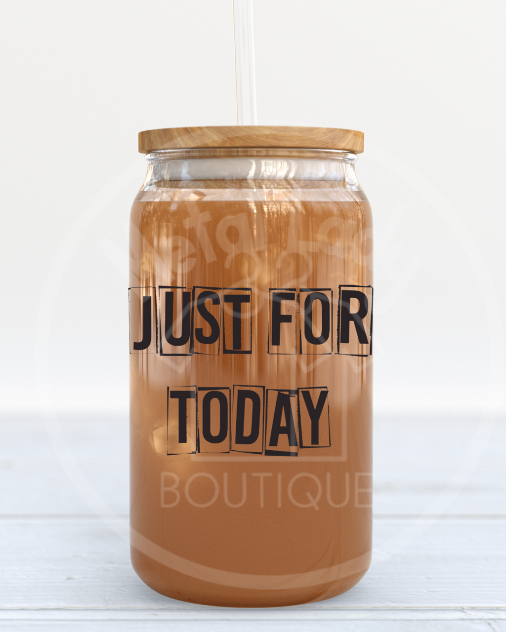 Just For Today Glass Can