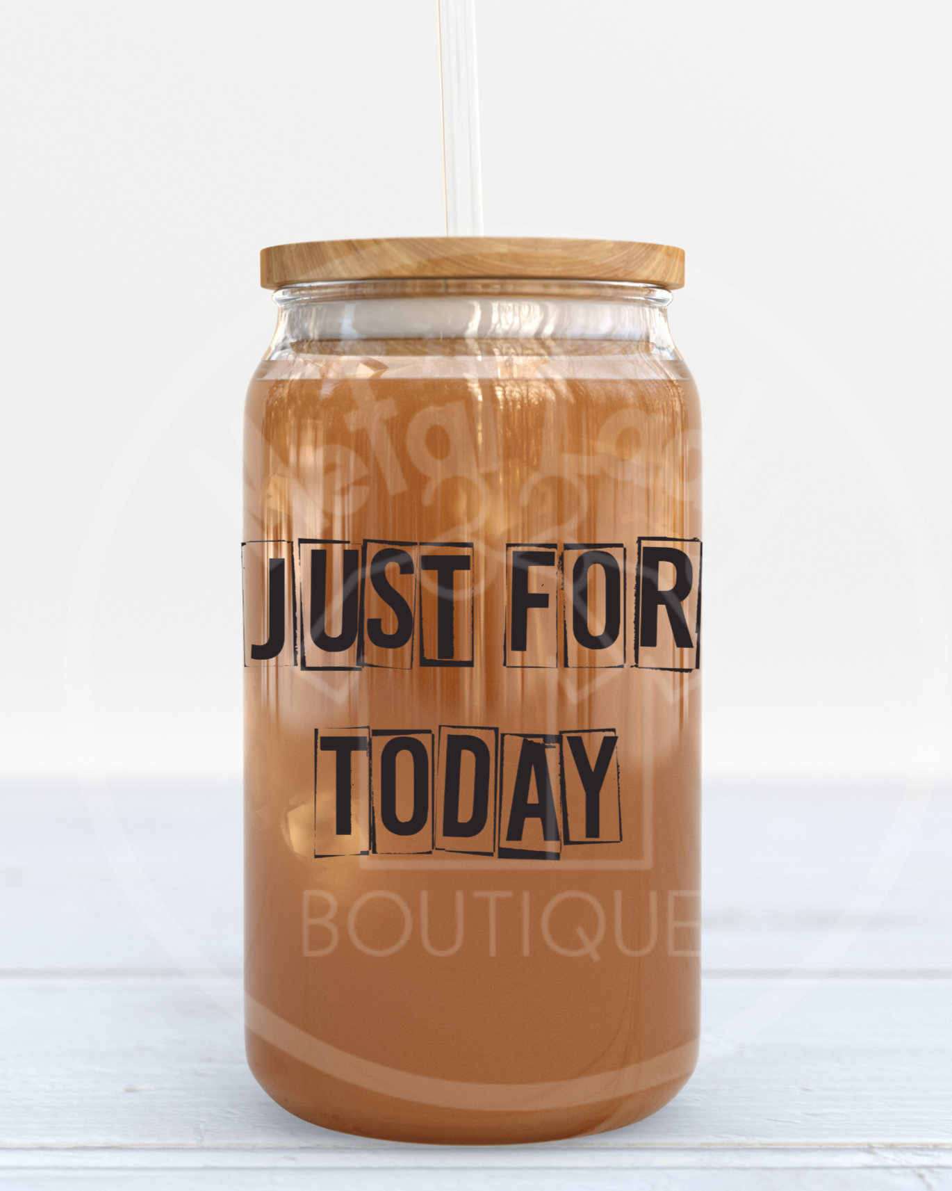 Just For Today Glass Can