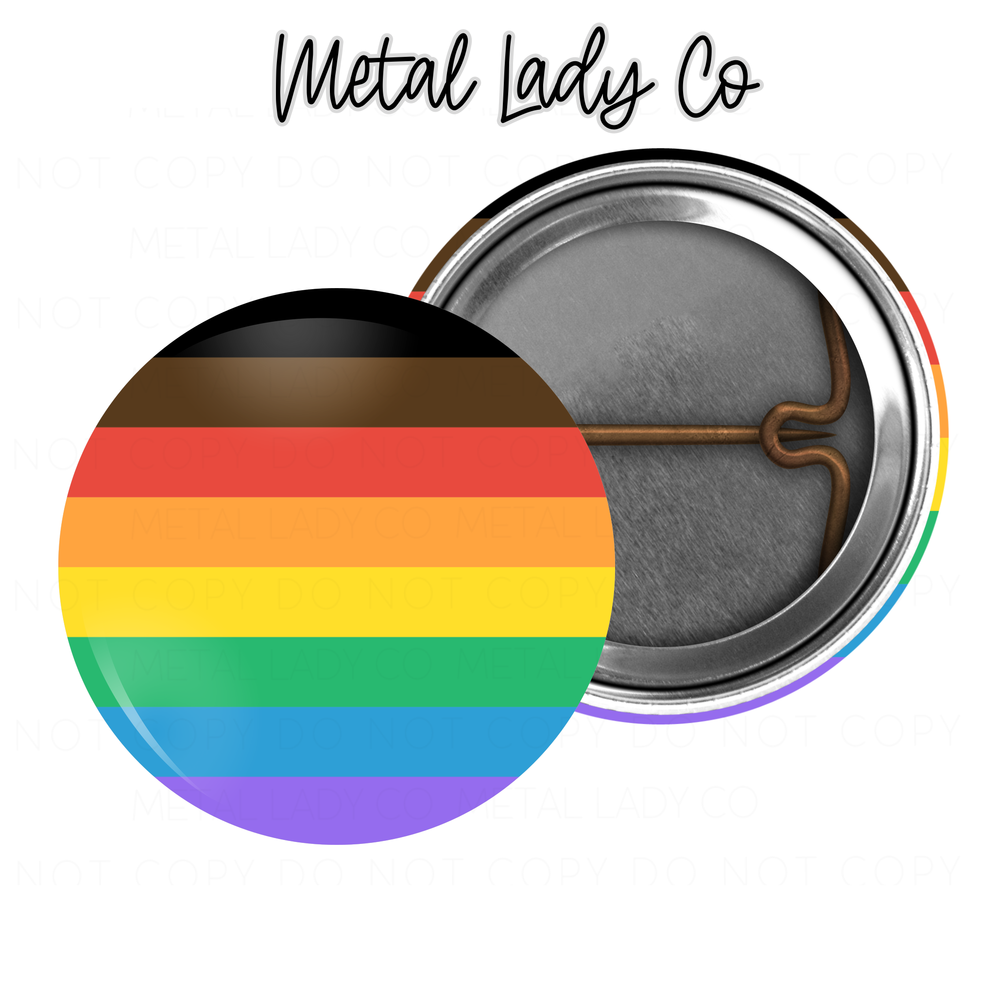 Philidelphia Pride Flag 1 inch Pin