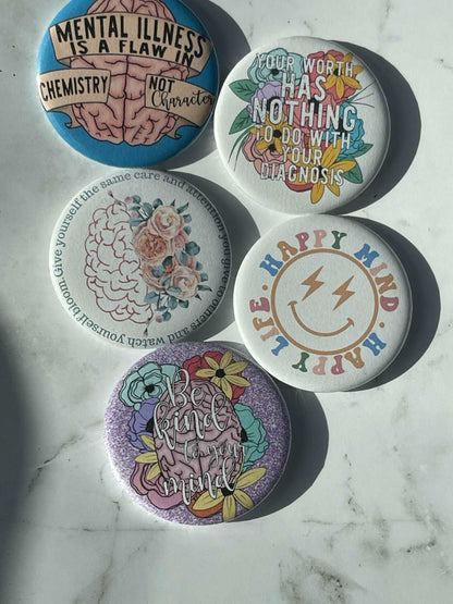 Be kind to your mind pin - MetalLadyBoutiqueMental health bundle