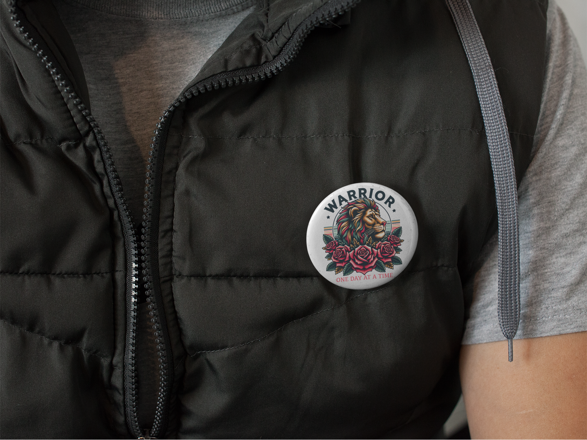 Warrior - One Day At a Time button