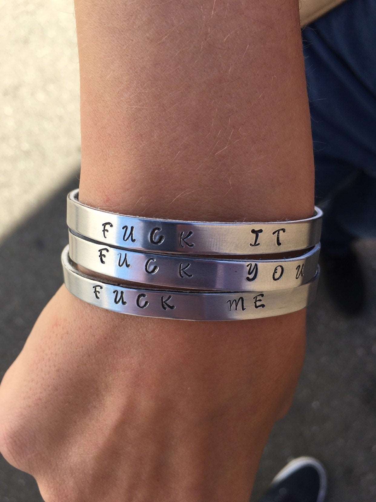 Fuck it set handmade bracelets (set of 3)