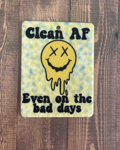 Groovy addiction recovery air freshener, Clean AF even on the bad days