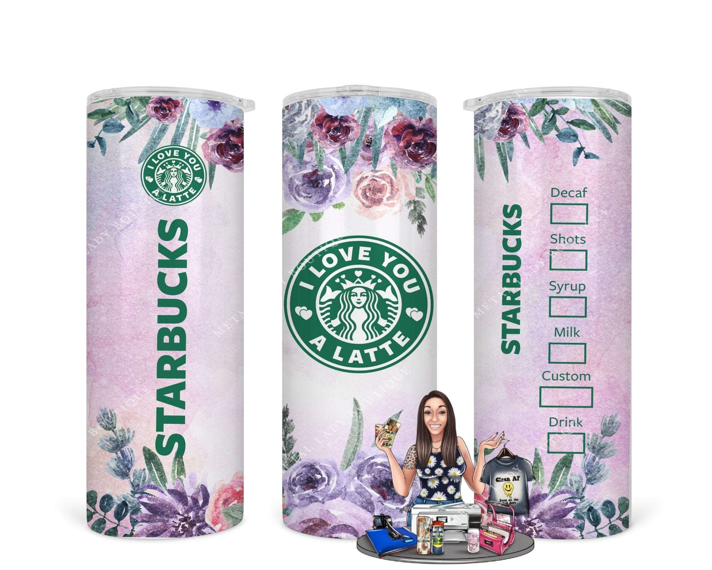 Love you a latte Starbucks Tumbler