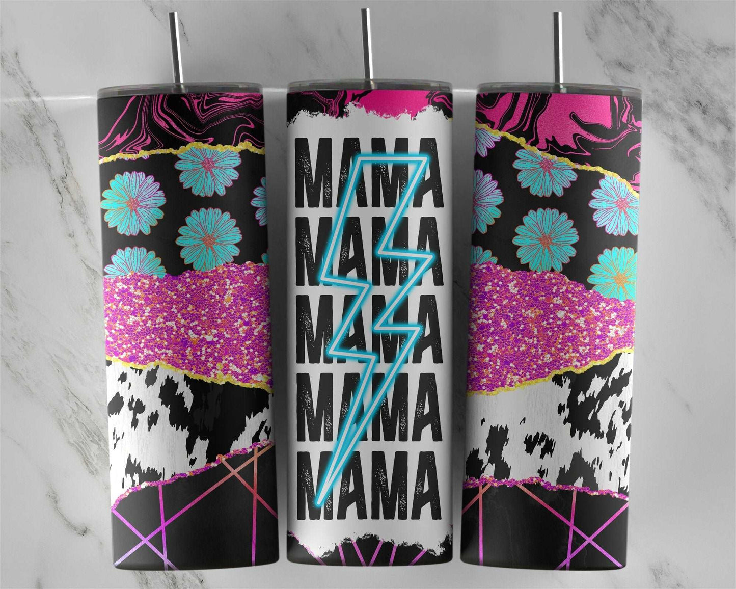 Mama Lightning blue electric tumbler