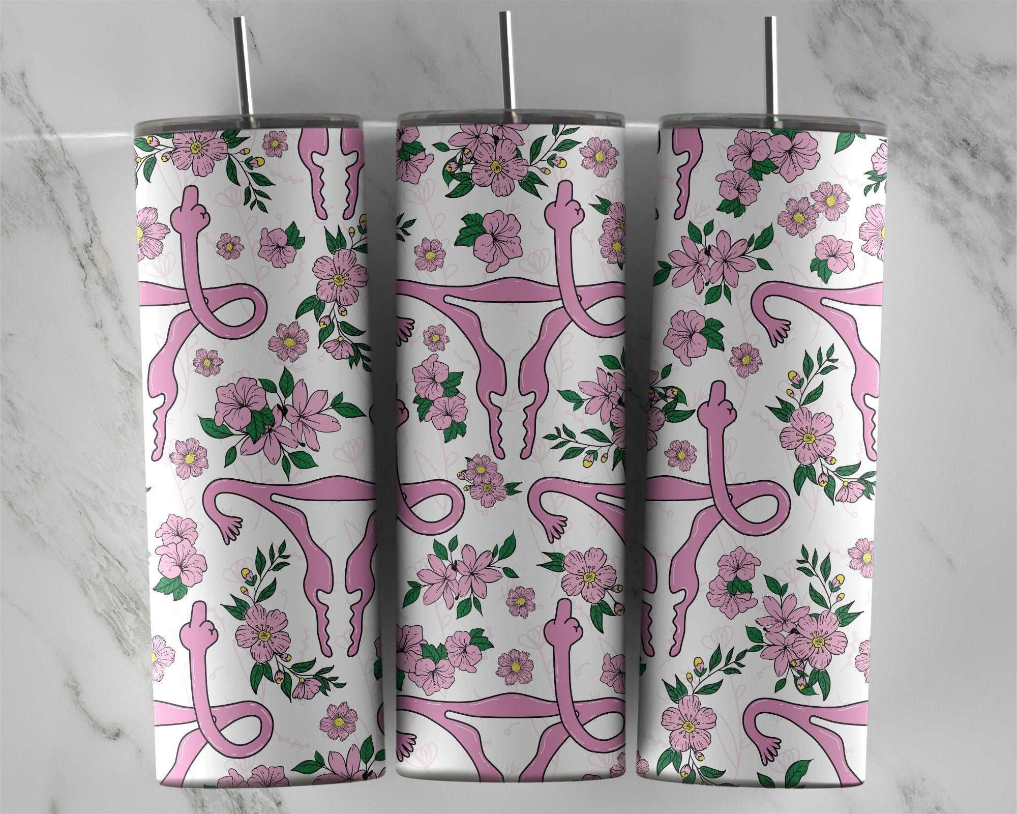 Middle finger uterus tumbler, women's rights cup