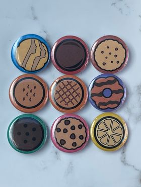 1inch 9 Pack Girl Scout Cookie Pinback Buttons - MetalLadyBoutique