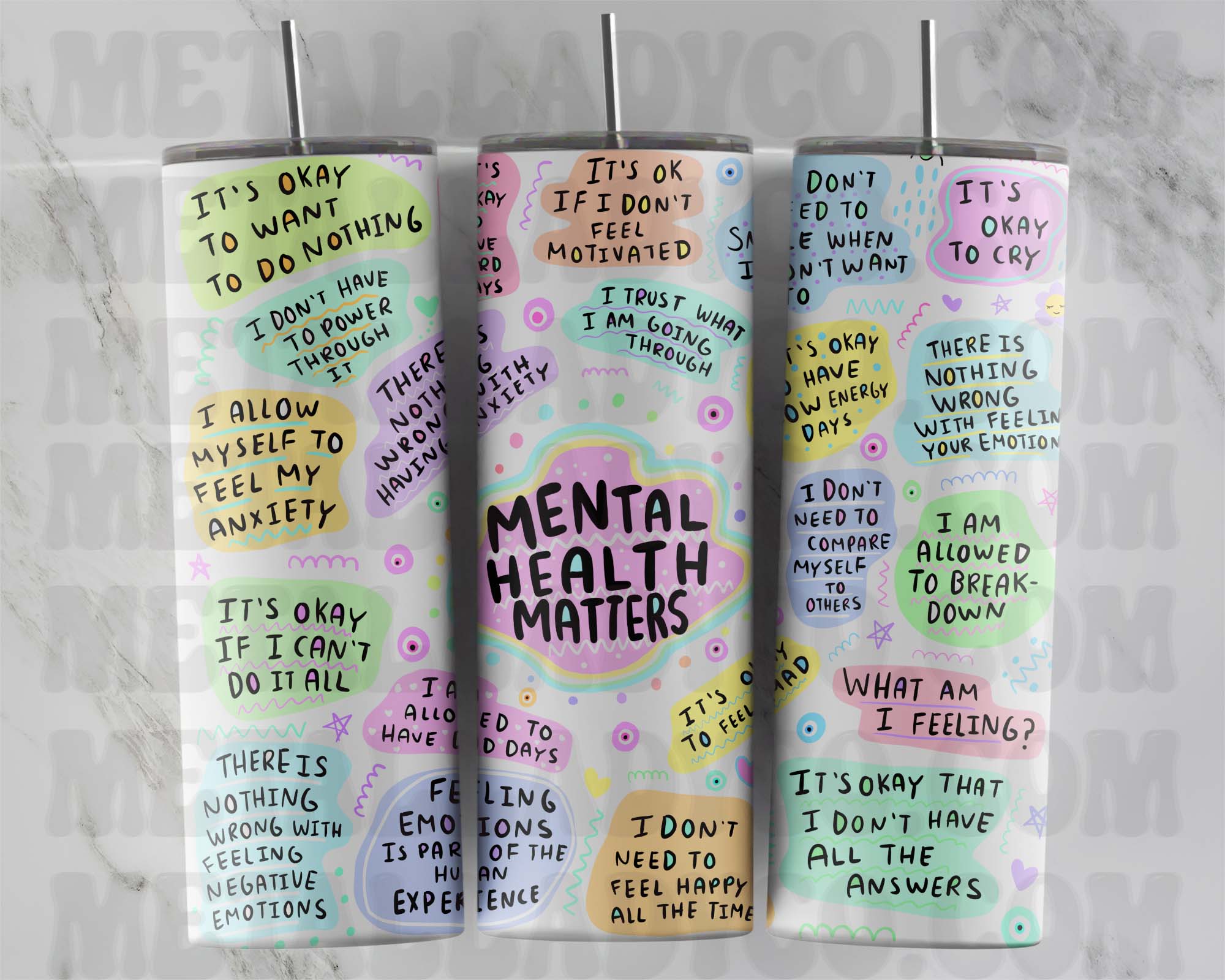 Mental Health Matters - Affirmation Tumbler