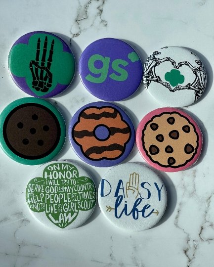 GIrl Scout Pinback Button Pin Troop Gifts For Girl Scouts