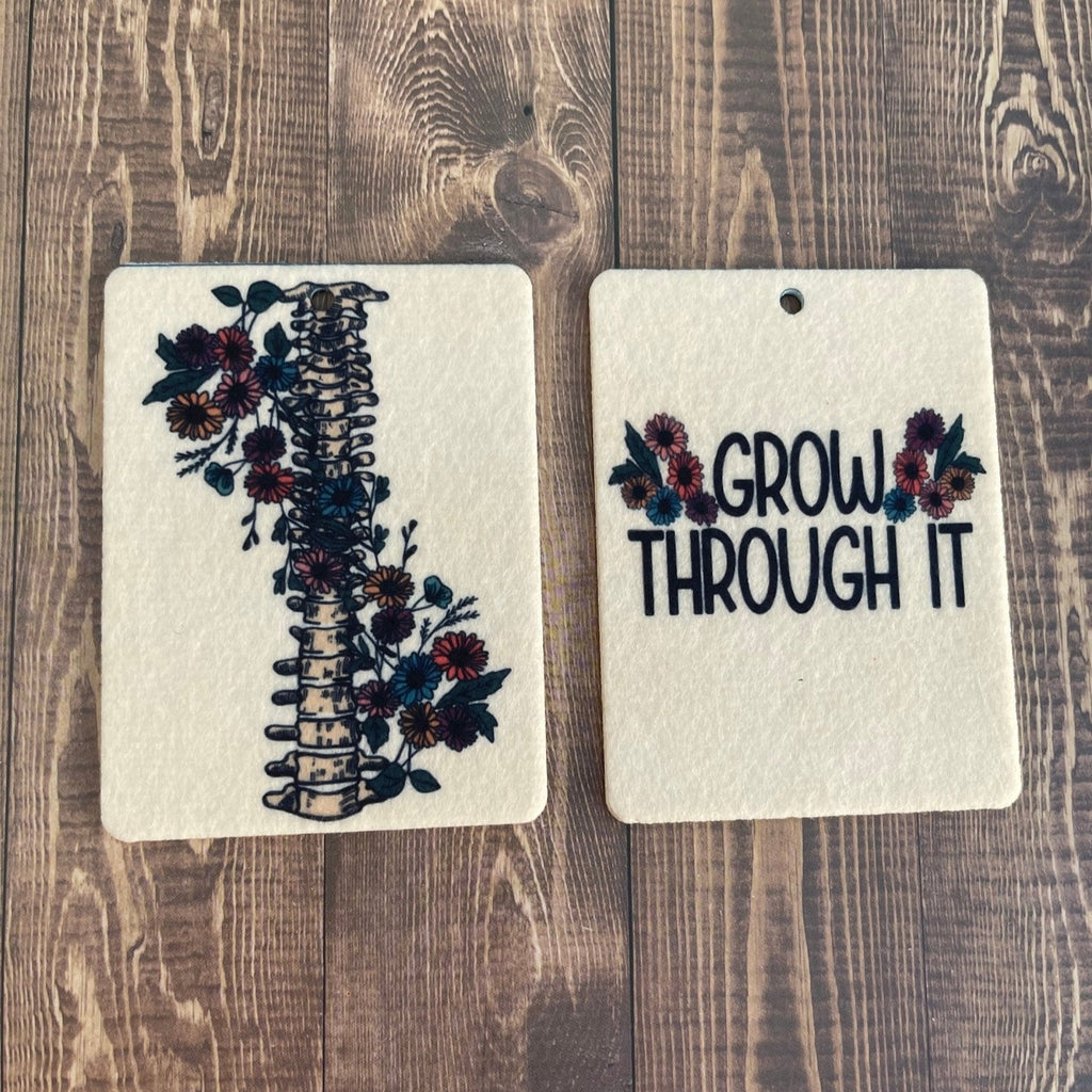 Grow through it car freshie