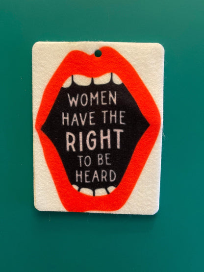 Women have the right to be heard