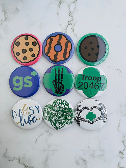 Girl Scout Pinback Button Pack 3 piece