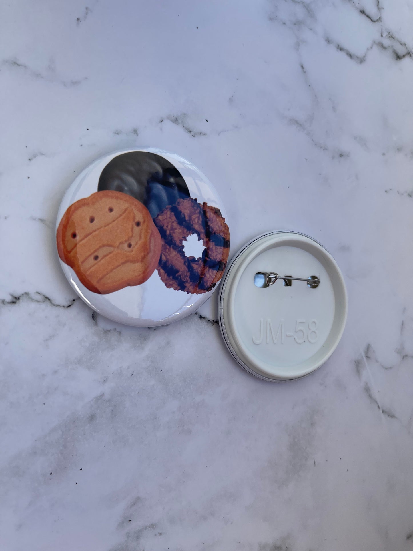 Girl Scout cookie pinback button