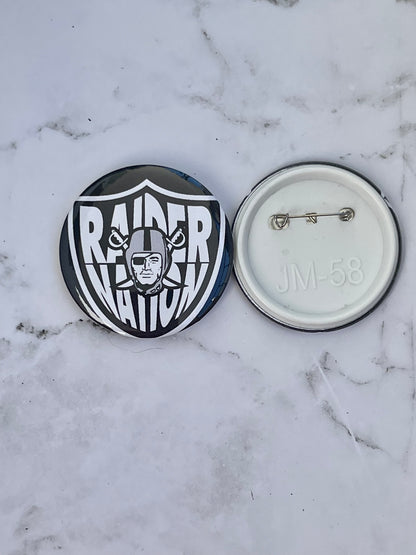 Las Vegas Raiders pinback button pack