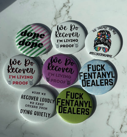 2.2 Inch Clean AF, even on the bad days pinback button pin