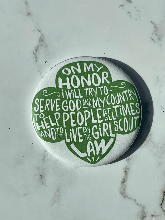 Girl Scout Promise 2.2 Inch Pinback Button