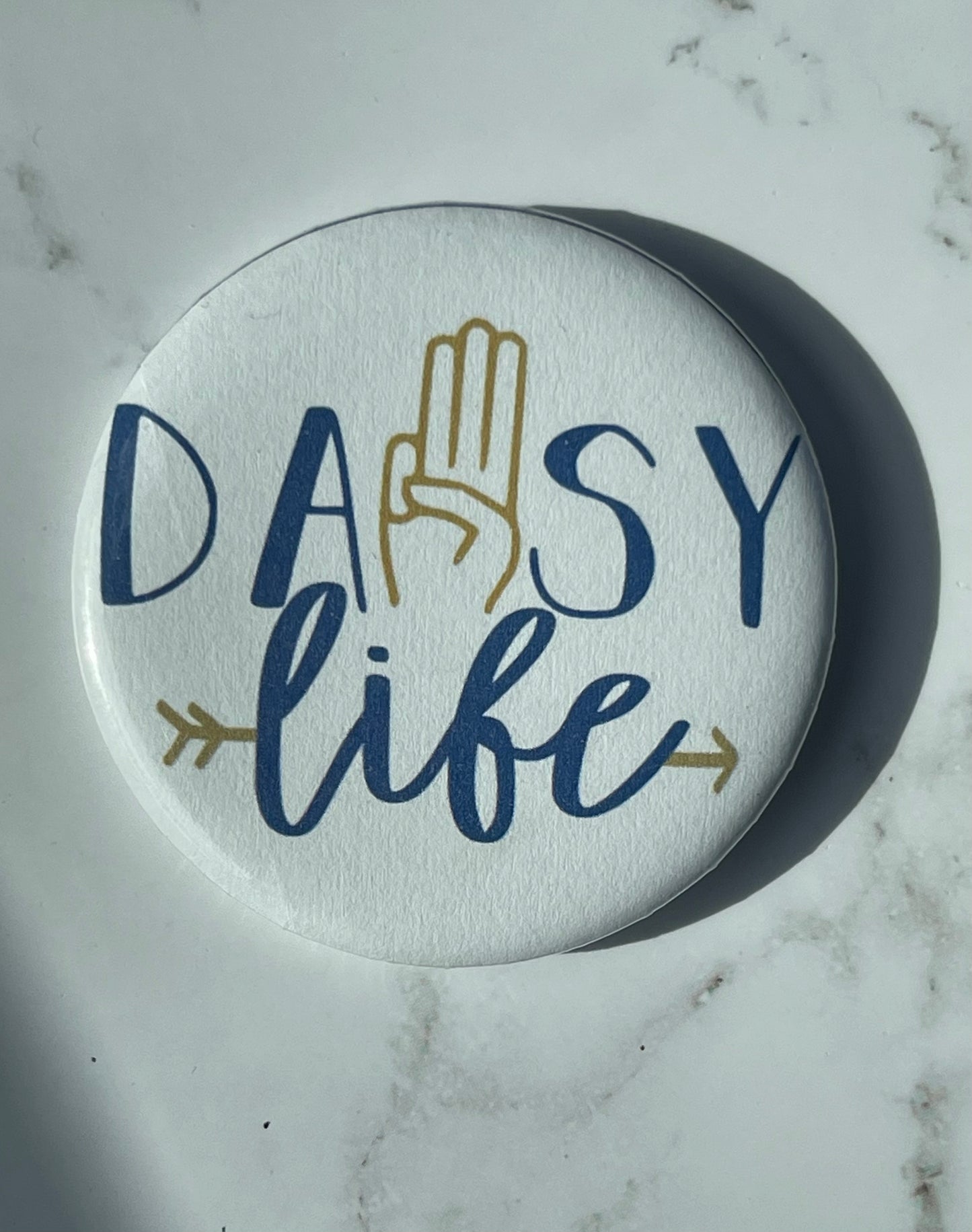 2.2 Inch Daisy Life, Girl Scout Pinback Button Badge Pin