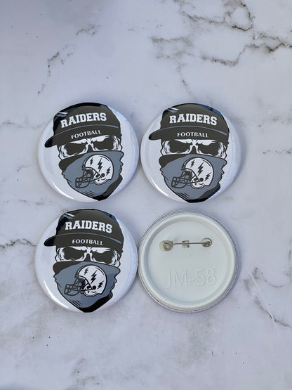 Las Vegas Raiders pinback button pack