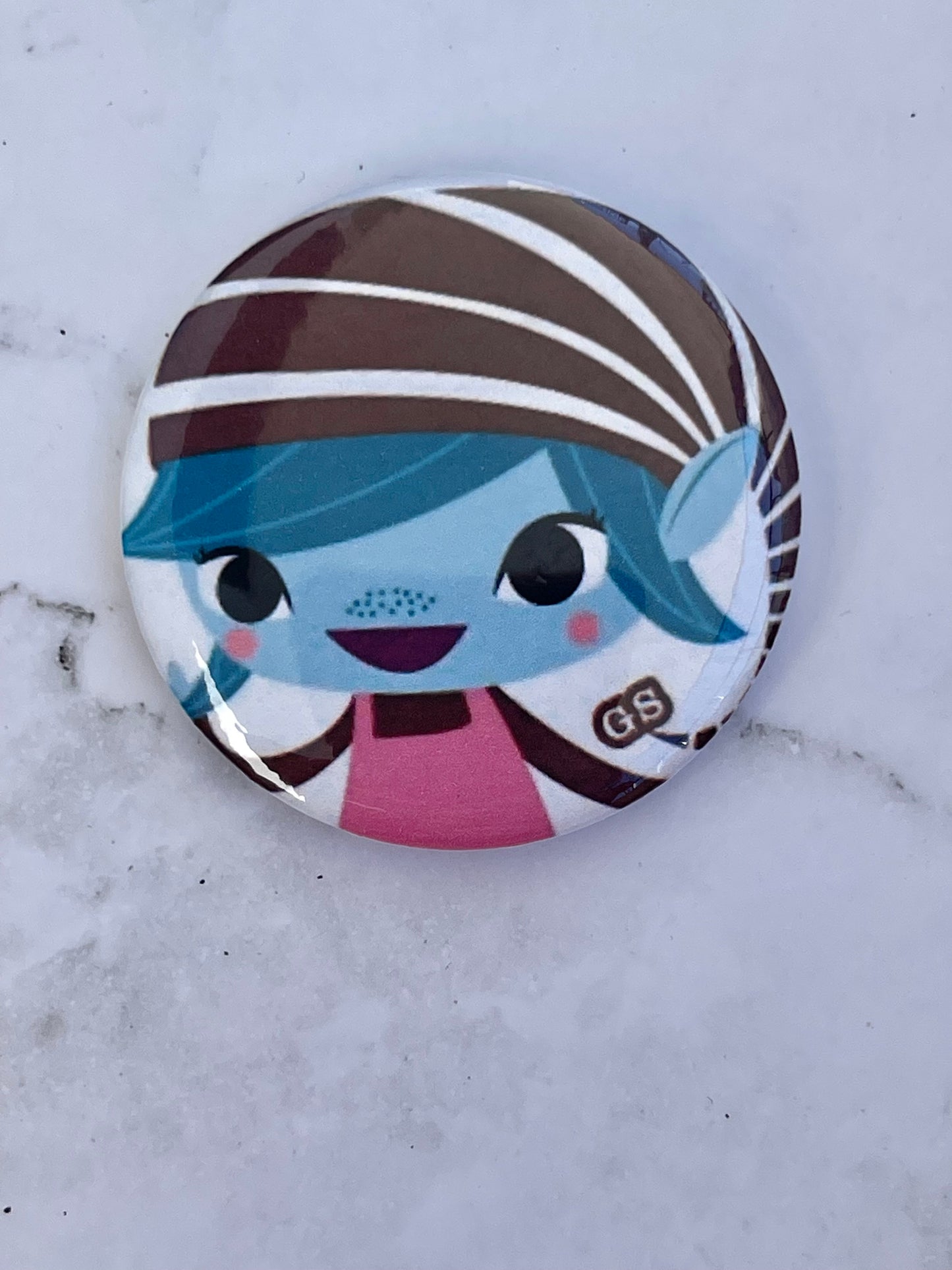 Brownie Elf 2 inch pinback