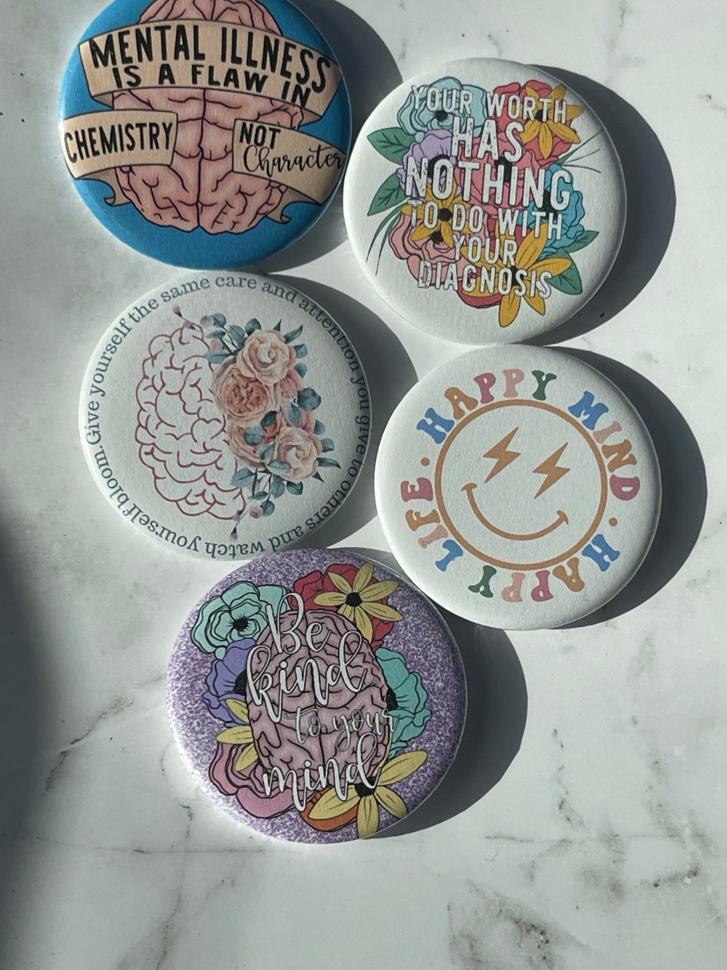 Mental Health Chemistry 2.2 Inch Pinback Button