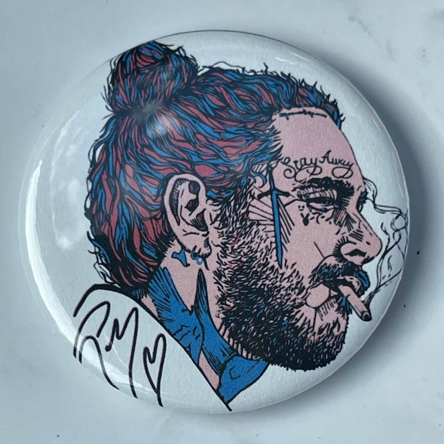 Post Malone 2.2 Inch Pinback Button Pin