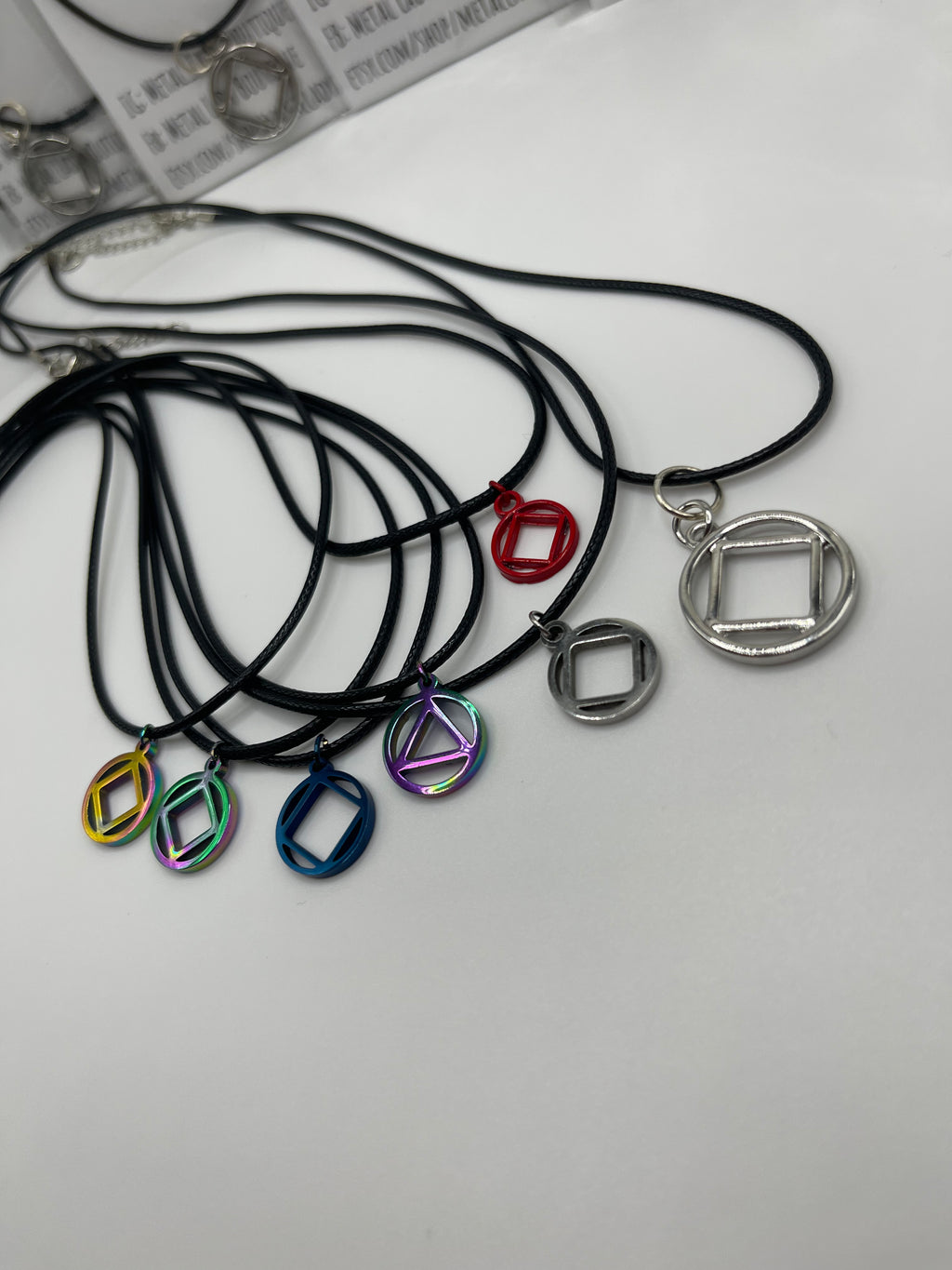 Blue NA Charm Necklace